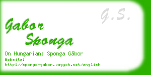 gabor sponga business card
